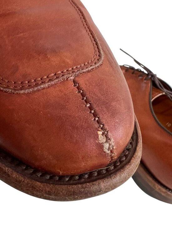 Allen Edmonds dress shoes Delray brown leather lace up mens 10 D oxfords